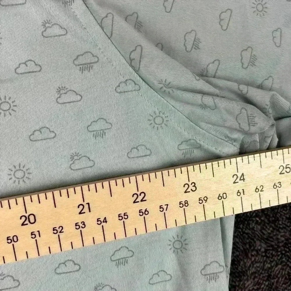 FootJoy Men's XL Polo Cloud Sun All Over Print Performance Stretch Light Blue - Picture 6 of 11